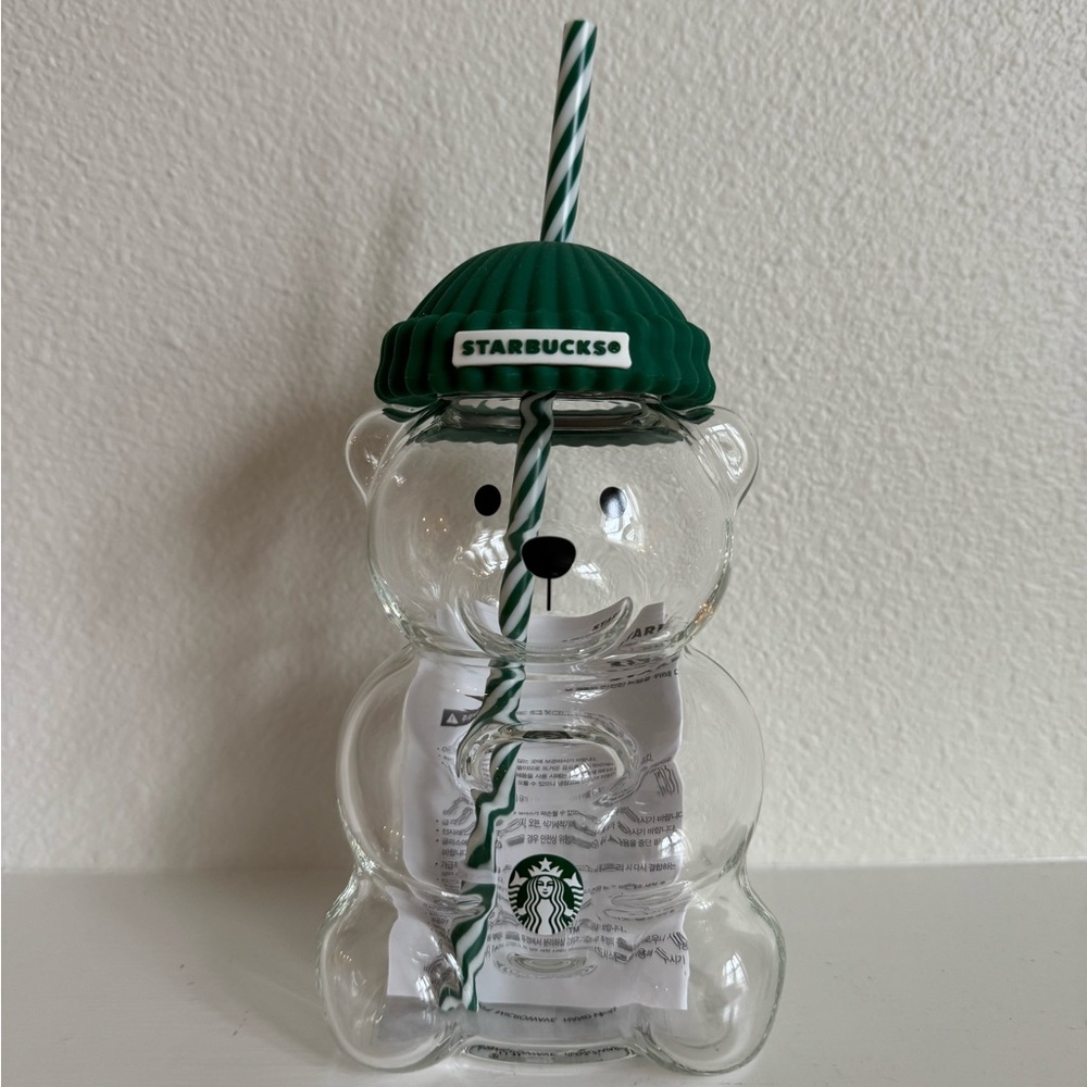 Limited Edition Starbucks Glass BEARISTA Cup (READ)